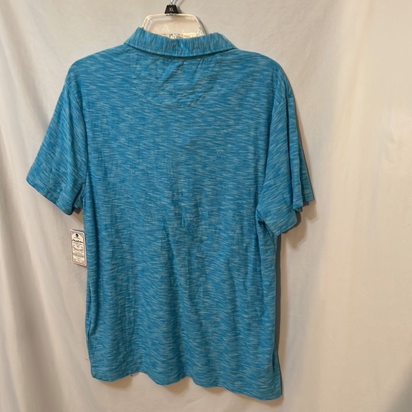 Flag & Anthem Men's Heathered Blue Polo Shirt Relaxed Fit Size Large - Picture 6 of 6